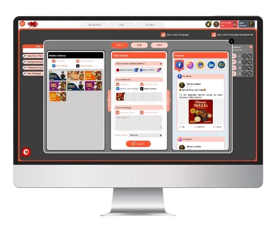 BrixPOS Social mockup screen