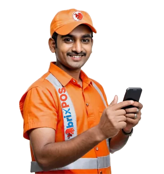 Person using BrixPOS